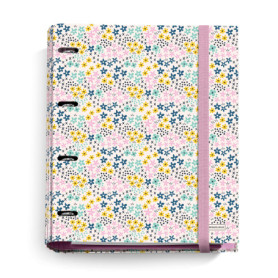 Chemise A4 Miquelrius Carpeblock avec 4 Anneaux et Recharge de 100 Feuilles Multicolores