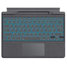 Clavier Bluetooth MoKo AZERTY pour Microsoft Surface Pro avec Pavé Tactile et Rétroéclairage LED