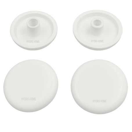 Lot de 4 pare-chocs ronds en plastique blanc pour abattant WC