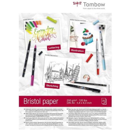 Bloc à dessin Bristol A5 250 g/m² - Tombow