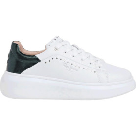 Baskets Pepe Jeans Yara Choice W en Cuir Vert Esmeralda pour Femme