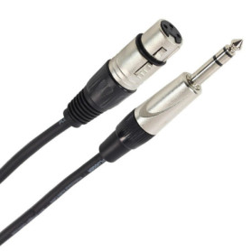 Câble Audio XLR Femelle vers Jack Stéréo 6,35mm - 3m - Plugger