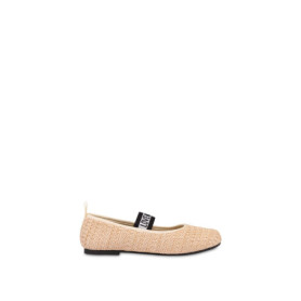 Ballerines Love Moschino en Raphia Naturel pour Femme - Taille 37 EU
