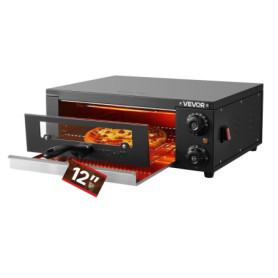 Four à Pizza Électrique VEVOR 30,5 cm avec Minuterie et Température Réglable
