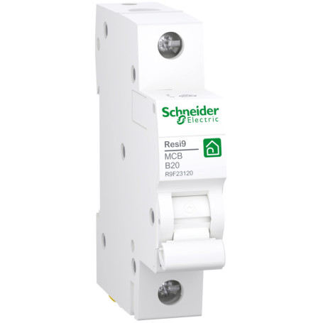 Disjoncteur Schneider Electric Resi9 1P 20A B 6kA - Protection Électrique Fiable