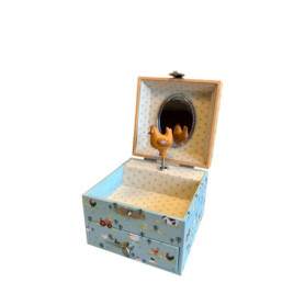 Boîte à Bijoux Musicale Ferme Trousselier - Cadeau Enfant en Bois