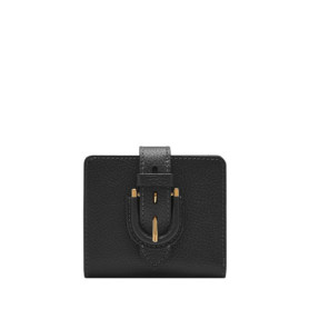 Portefeuille Compact en Cuir Noir Harwell pour Femme - Fossil