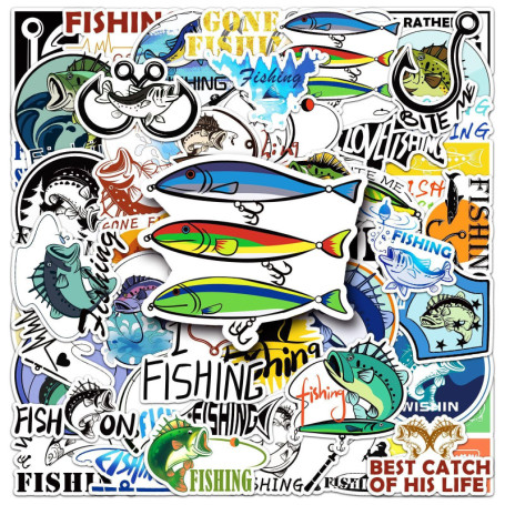Pack de Stickers Pêche Vinyle - Autocollants Étanches pour Passionnés