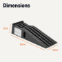 Rampes de Chargement Auto Amazon Basics - Capacité 2948kg, Antidérapantes, Lot de 2