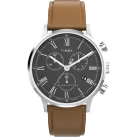 Montre Chronographe Timex Waterbury Classic 40 mm en Acier et Cuir Marron