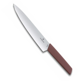 Couteau à Trancher Professionnel Victorinox Swiss Modern - Lame 22 cm Raisin Rouge