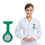 Montre Gousset Infirmière en Silicone Vert avec Cadran Blanc - TRIXES