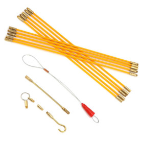 Kit de 10 Tire-Fils en Fibre de Verre avec Crochets - QWORK