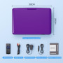 WOLFANG Lecteur DVD Portable 15,6" HD avec Batterie 5000 mAh - Violet