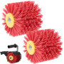 Lot de 2 Brosses Abrasives Nylon Grain 80 pour Polissage