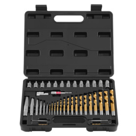 Kit Extracteur de Vis Cassée VEVOR 41 Pièces - Outils de Réparation Domicile et Atelier
