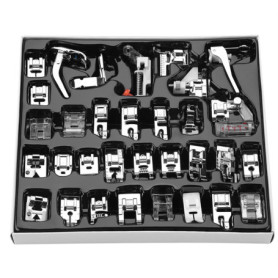 Kit de 32 Pieds-de-biche Multifonction pour Machine à Coudre - Compatible Singer et Baby Lock