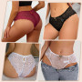 Zhiaek Lot de 5 Culotte Dentelle Sexy pour Femme String Femme Sexy Chic Tanga sous Vêtements Féminins Lingerie Shorties Hipster 
