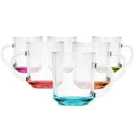 Lot de 6 tasses en verre colorées 250 ml - Glasmark KROSNO