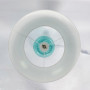 Lampe de Table Relaxdays en Verre et Lin - Éclairage Doux Blanc/Bleu