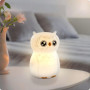 Veilleuse Hibou en Silicone Rechargeable pour Enfants - Lumière Douce et Colorée