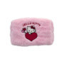 Trousse de Toilette Hello Kitty en Fausse Fourrure Rose - Pratique et Spacieuse
