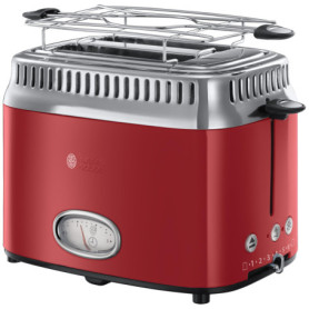 Grille Pain Russell Hobbs Vintage Rouge 2 Tranches 1300W