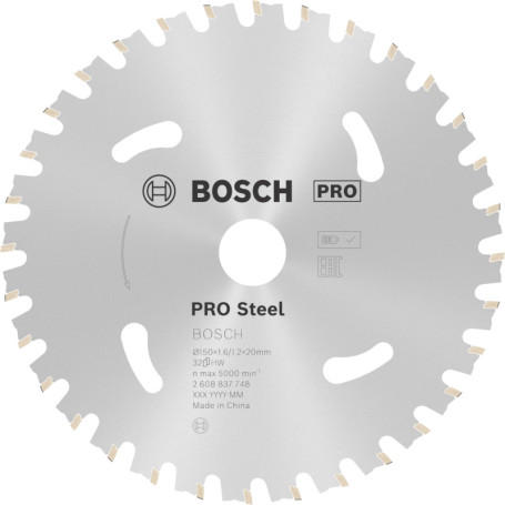 Lame de Scie Circulaire Bosch Professional pour Acier - 150 mm, 32 Dents