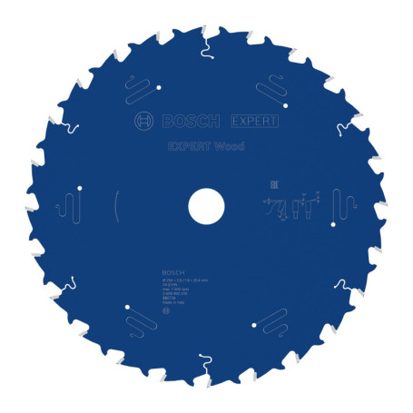 Lame de Scie Circulaire Bosch EXPERT Wood 254mm pour Scies Stationnaires