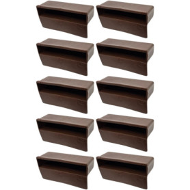 Embout Monolatte 63x12 mm en Plastique pour Sommier en Bois - Marron Foncé