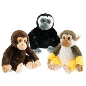 Singe en Peluche Écologique Doux 20 cm - Compagnon de Jungle pour Enfants