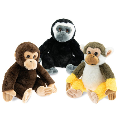 Singe en Peluche Écologique Doux 20 cm - Compagnon de Jungle pour Enfants