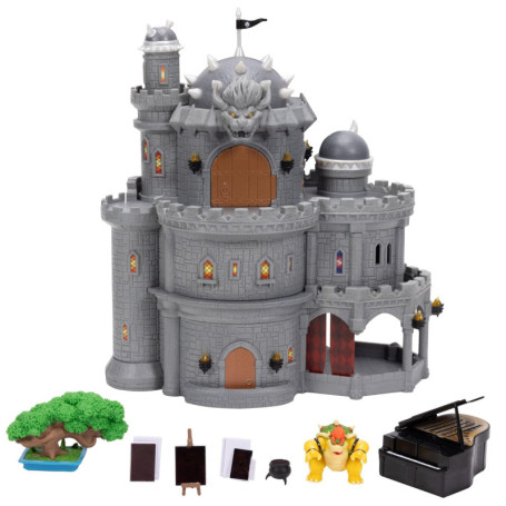 Set de Jeu Château Deluxe de Bowser - Super Mario Movie avec Figurine et Accessoires