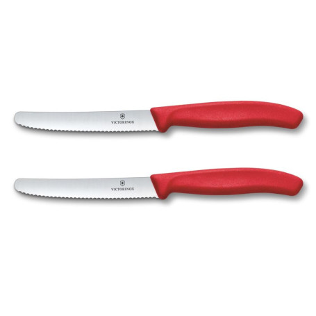 Set de Couteaux à Petit Déjeuner Victorinox Swiss Classic - 2 Pièces Rouge