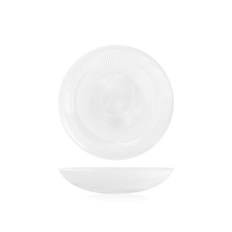 Assiette Creuse en Verre Transparent H&H - 20 cm