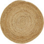 Tapis Rond Mamda en Jute Naturel - Élégance Bohème pour Votre Intérieur