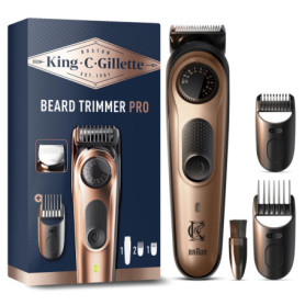Tondeuse Barbe King C. Gillette PRO Sans Fil avec 40 Réglages et Accessoires