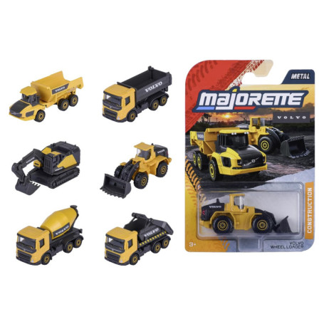 Majorette Volvo Construction Premium - Assortiment de Véhicules de Chantier en Métal 1:64