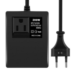 Convertisseur de Tension 200W - Adaptateur Secteur de Voyage 220V vers 110V
