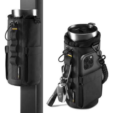 Sac Bouteille Sport Magnétique Spigen Life LF500 avec Compartiment Téléphone - Noir