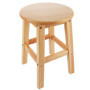 Tabouret Rond en Bois Massif ASelected - 45 cm pour Salon et Chambre