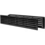 Grille de porte noire Vent Systems 45 x 8,9 cm pour ventilation intérieure