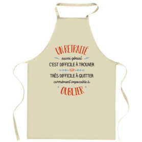 Tablier de Cuisine Humoristique pour Retraité - Cadeau Original Planetee