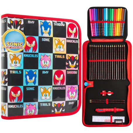 Trousse Scolaire Sonic The Hedgehog Complète avec Fournitures