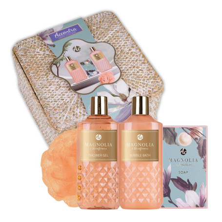 Set Cadeau Bien-Être Accentra BATHING RITUALS - 4 Pièces Parfum Magnolia & Wildflower