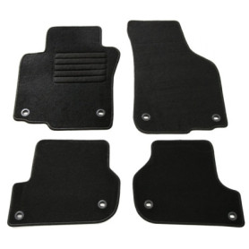 Tapis de Sol Velours Noir pour Skoda Octavia 2 - Set de 4 Pièces