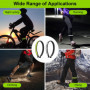 Pinces à Vélo Réfléchissantes CAINCAY - Lot de 4 Clips et 4 Bandes pour Pantalons et Bras