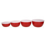 Set de 4 Saladiers en Plastique Rouge avec Couvercles KitchenAid