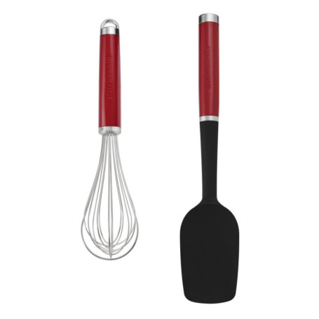 Ensemble de Pâtisserie KitchenAid en Silicone et Acier Inoxydable - 2 Pièces Rouge
