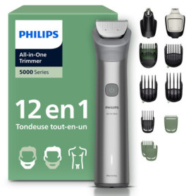 Philips Multigroom 5000 - Tondeuse Tout-en-Un avec 12 Accessoires